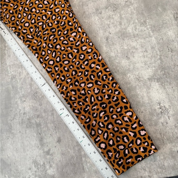 Leopard cheetah print pixie pants career wear trousers work 8 - Picture 3 of 4